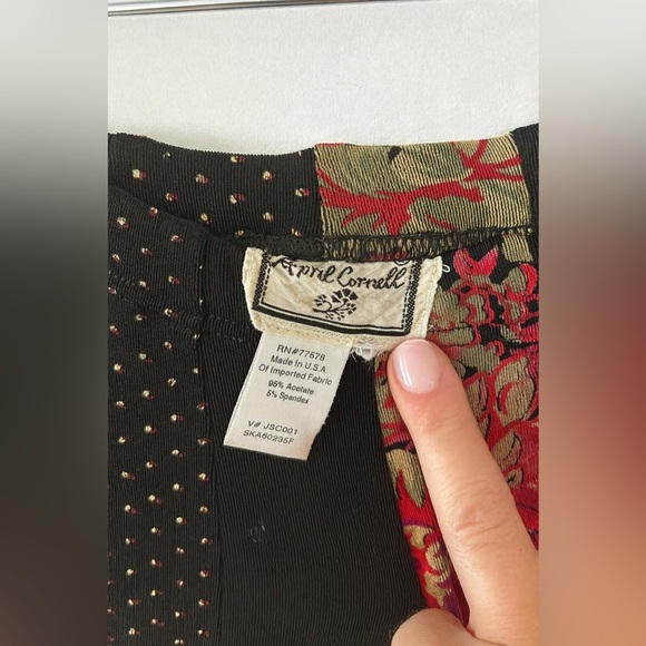 April Cornell 90s Vintage Floral Midi Skirt - Picture 5 of 5